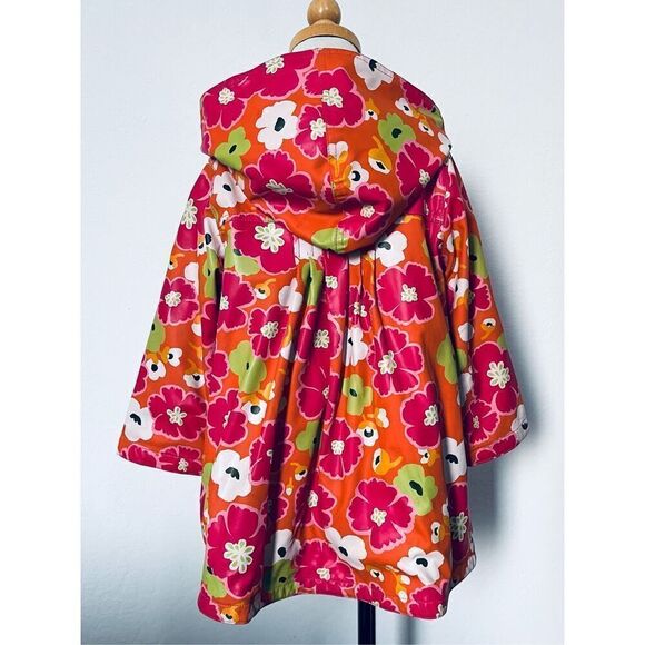 Catimini Toddler Girls 3 Removable Hooded Raincoat Jacket - Picture 3 of 11